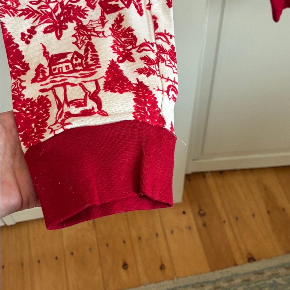 Burt's Bees Family Jammies Adult XL Red with White Patterned Pants NWT - Picture 9 of 12